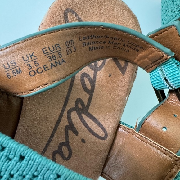 Zodiac Oceana Wedge Sandals with Leather and Fabric Woven Straps - Picture 2 of 8